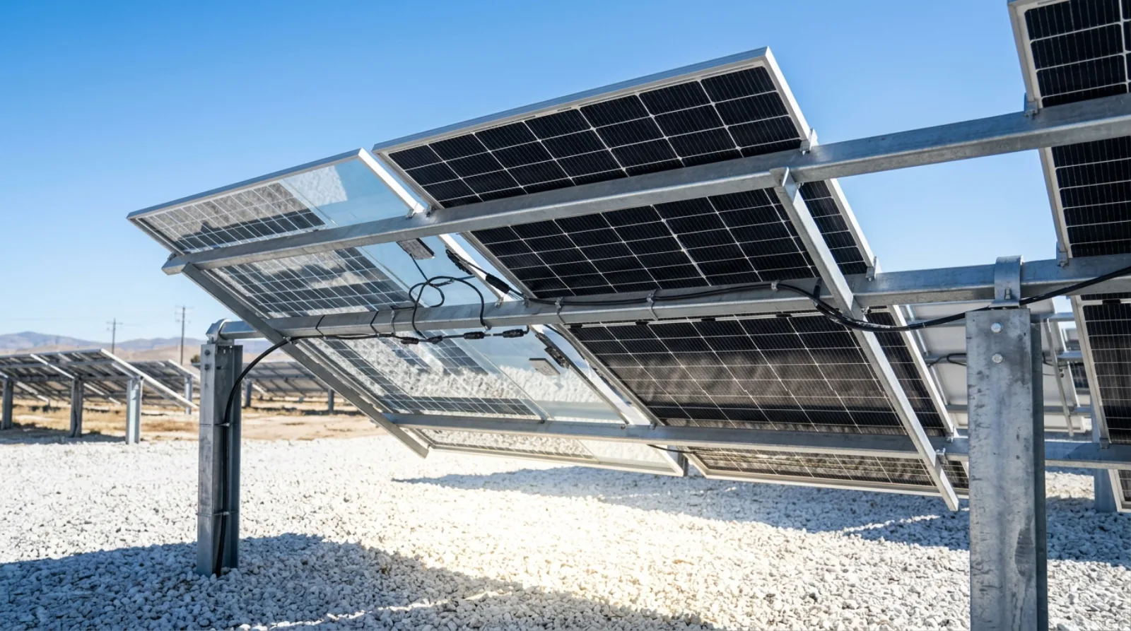 Panneau solaire bifacial
