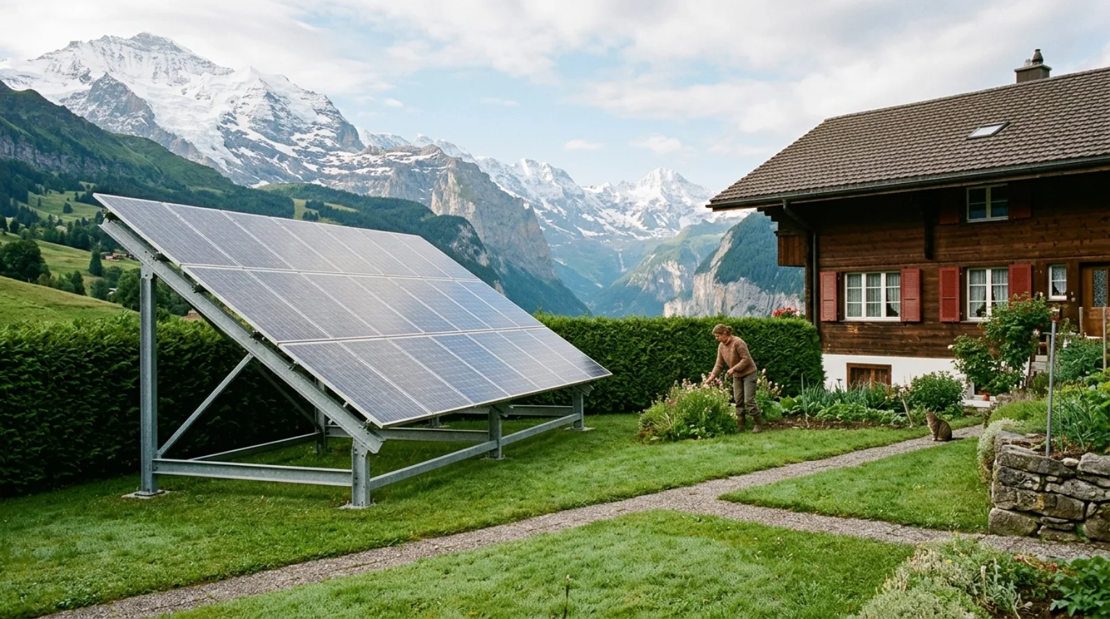 Panneaux solaires au sol